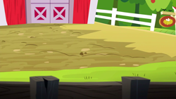 Size: 1280x720 | Tagged: safe, screencap, episode:applejack's day off, background, barn, no pony, scenic ponyville, sweet apple acres