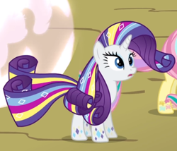 Size: 632x542 | Tagged: safe, screencap, character:rarity, episode:twilight's kingdom, g4, my little pony: friendship is magic, cropped, open mouth, rainbow power, rainbow power-ified, solo