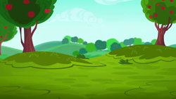 Size: 1280x720 | Tagged: safe, screencap, episode:the cart before the ponies, g4, my little pony: friendship is magic, apple, apple tree, background, no pony, scenic ponyville, sweet apple acres, tree