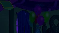 Size: 1280x720 | Tagged: safe, screencap, episode:28 pranks later, g4, my little pony: friendship is magic, background, liminal space, night, no pony, pinkie pie's room, scenic ponyville, sugarcube corner