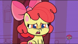 Size: 1280x720 | Tagged: safe, screencap, character:apple bloom, species:earth pony, species:pony, episode:disappearing act, g4.5, my little pony:pony life, spoiler:pony life s01e12, animated, animation error, sound, treehouse logo, webm