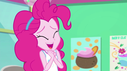 Size: 1920x1080 | Tagged: safe, screencap, character:pinkie pie, episode:tip toppings, g4, my little pony:equestria girls, cute, diapinkes, solo