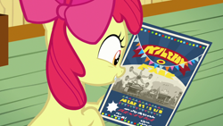 Size: 1920x1080 | Tagged: safe, screencap, character:apple bloom, episode:growing up is hard to do, g4, my little pony: friendship is magic, flyer, solo