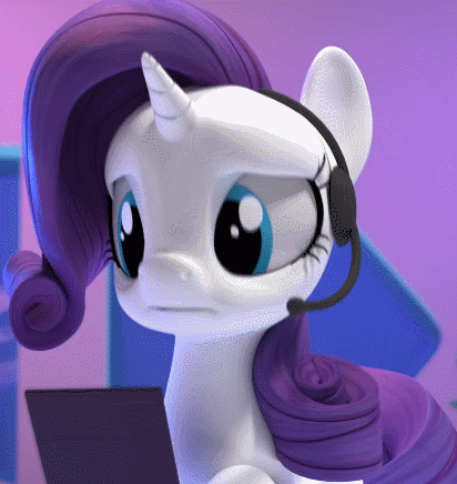 Size: 412x436 | Tagged: safe, screencap, character:rarity, species:pony, species:unicorn, 3d, animated, cropped, cute, female, headworn microphone, hello pinkie pie, mare, raribetes, solo
