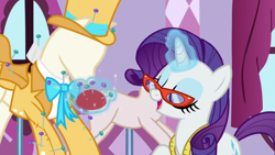 Size: 1920x1080 | Tagged: safe, screencap, character:rarity, species:pony, species:unicorn, episode:growing up is hard to do, g4, my little pony: friendship is magic, glasses, mannequin, solo