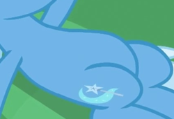 Size: 422x290 | Tagged: safe, screencap, character:trixie, episode:on the road to friendship, belly, pictures of bellies, reclining
