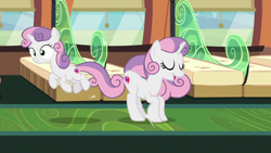 Size: 1920x1080 | Tagged: safe, screencap, character:sweetie belle, episode:growing up is hard to do, g4, my little pony: friendship is magic, older, older sweetie belle, self ponidox, time paradox
