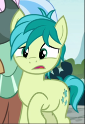 Size: 422x617 | Tagged: safe, screencap, character:sandbar, episode:school daze, g4, my little pony: friendship is magic, confused, cropped, cute, open mouth, raised hoof, sandabetes, solo