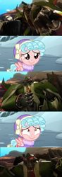 Size: 1248x3548 | Tagged: safe, screencap, character:cozy glow, episode:frenemies, g4, my little pony: friendship is magic, crossover, female, skyquake, starscream, transformers, transformers prime