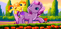 Size: 1246x599 | Tagged: safe, screencap, character:wysteria, character:zipzee, species:breezies, episode:the princess promenade, g4, cute, diabreezies, flower, friendship and flowers, garden, shovel, this will end in sneezing