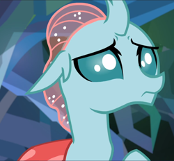 Size: 1010x939 | Tagged: safe, screencap, character:ocellus, species:changedling, episode:what lies beneath, g4, my little pony: friendship is magic, cropped, nervous, solo