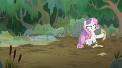 Size: 1920x1080 | Tagged: safe, screencap, character:sweetie belle, species:pony, species:unicorn, episode:growing up is hard to do, g4, my little pony: friendship is magic, female, mare, mud, older, older sweetie belle, solo