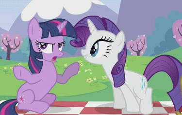Size: 375x238 | Tagged: safe, screencap, character:rarity, character:twilight sparkle, episode:a canterlot wedding, g4, my little pony: friendship is magic, animated, duo, faint, pillow