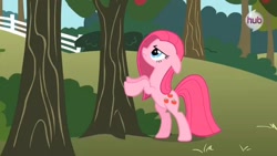 Size: 596x336 | Tagged: safe, screencap, character:pinkamena diane pie, character:pinkie pie, episode:magical mystery cure, g4, my little pony: friendship is magic, swapped cutie marks, what my cutie mark is telling me