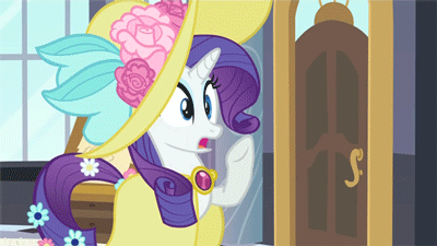 Size: 400x225 | Tagged: safe, screencap, character:rarity, episode:sweet and elite, g4, my little pony: friendship is magic, animated, faint