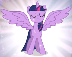 Size: 829x649 | Tagged: safe, screencap, character:twilight sparkle, character:twilight sparkle (alicorn), species:alicorn, species:pony, episode:magical mystery cure, g4, my little pony: friendship is magic, female, mare, my little pony, solo, wings