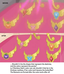 Size: 611x699 | Tagged: safe, screencap, episode:magical mystery cure, g4, my little pony: friendship is magic, analysis, elements of harmony, text
