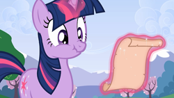 Size: 500x281 | Tagged: safe, screencap, character:twilight sparkle, episode:a canterlot wedding, g4, my little pony: friendship is magic, scroll, scrunchy face