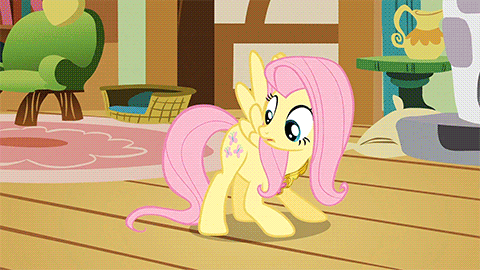 Size: 480x270 | Tagged: safe, screencap, character:fluttershy, character:twilight sparkle, episode:magical mystery cure, g4, my little pony: friendship is magic, animated, big crown thingy, element of kindness, fluttershy's cottage, nuzzling, pronking