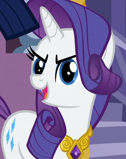 Size: 430x540 | Tagged: safe, screencap, character:rarity, character:twilight sparkle, episode:magical mystery cure, g4, my little pony: friendship is magic, animated, element of generosity
