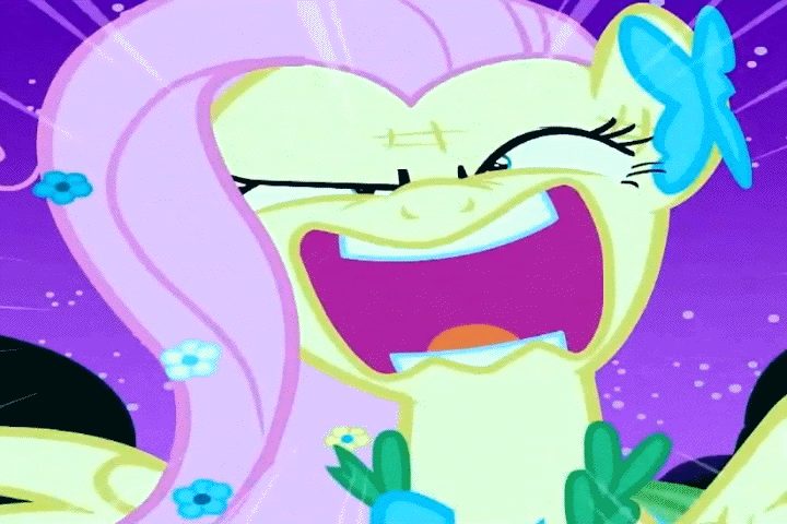 Size: 720x480 | Tagged: safe, screencap, character:fluttershy, episode:the best night ever, g4, my little pony: friendship is magic, angry sex, animated, flutterrage, image macro, meme, o-face, out of context