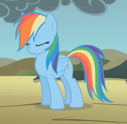 Size: 865x847 | Tagged: safe, screencap, character:rainbow dash, species:pegasus, species:pony, episode:dragonshy, g4, my little pony: friendship is magic, cropped, eyes closed, female, mare, solo