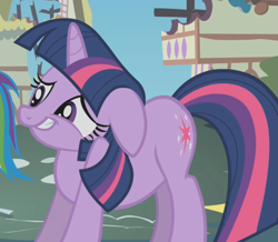 Size: 1019x889 | Tagged: safe, screencap, character:twilight sparkle, episode:swarm of the century, g4, my little pony: friendship is magic, cropped, faec, floppy ears, shrug, solo focus
