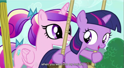 Size: 855x472 | Tagged: safe, screencap, character:princess cadance, character:twilight sparkle, episode:a canterlot wedding, g4, my little pony: friendship is magic, youtube caption