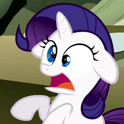 Size: 700x700 | Tagged: safe, screencap, character:rarity, derp, faec, filly, floppy ears, reaction image
