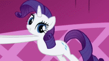 Size: 213x120 | Tagged: safe, artist:totalcat, screencap, character:rarity, character:twilight sparkle, episode:the ticket master, g4, my little pony: friendship is magic, animated, mirror, saddle