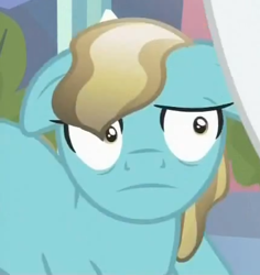 Size: 430x455 | Tagged: safe, screencap, character:bright smile, species:crystal pony, species:pony, episode:the crystal empire, g4, my little pony: friendship is magic, cropped, crystal empire, face, floppy ears, reaction image