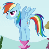 Size: 200x200 | Tagged: safe, screencap, character:rainbow dash, episode:applebuck season, g4, my little pony: friendship is magic, animated, blinking, frown, glare, hoof tapping, impatient, solo, spread wings, standing, waiting, wings