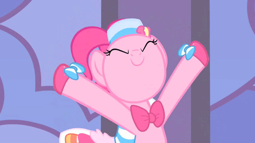 Size: 500x281 | Tagged: safe, screencap, character:pinkie pie, episode:the best night ever, g4, my little pony: friendship is magic, animated, clothing, dress, gala dress