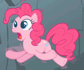 Size: 282x238 | Tagged: safe, screencap, character:pinkie pie, species:earth pony, species:pony, animated, solo
