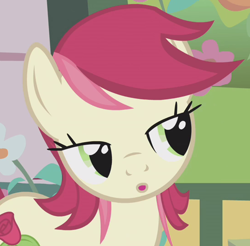 Size: 548x540 | Tagged: safe, screencap, character:roseluck, episode:bridle gossip, g4, my little pony: friendship is magic, bedroom eyes, out of context, solo