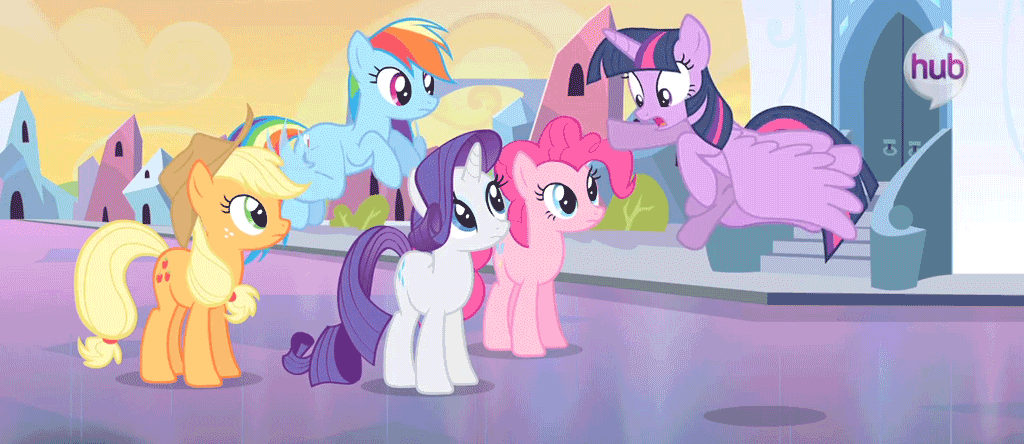 Size: 1024x444 | Tagged: safe, screencap, character:applejack, character:pinkie pie, character:rainbow dash, character:rarity, character:twilight sparkle, character:twilight sparkle (alicorn), species:alicorn, equestria girls:equestria girls, g4, my little pony:equestria girls, animated, hub logo, possible spoilers