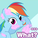 Size: 128x128 | Tagged: safe, screencap, character:rainbow dash, episode:the return of harmony, g4, my little pony: friendship is magic, caught, cotton candy, cotton candy cloud, food, licking, solo
