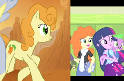 Size: 500x327 | Tagged: safe, artist:cheryl-jum, screencap, character:carrot top, character:golden harvest, character:spike, character:twilight sparkle, species:dog, equestria girls:equestria girls, g4, my little pony:equestria girls, spike the dog