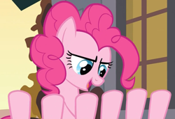 Size: 1034x706 | Tagged: safe, screencap, character:pinkie pie, species:earth pony, species:pony, episode:a friend in deed, g4, my little pony: friendship is magic, extra legs, female, limbs, mare, pinkie being pinkie, pinkie physics, sleipnir, solo, spider