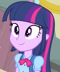 Size: 614x738 | Tagged: safe, screencap, character:twilight sparkle, equestria girls:equestria girls, g4, my little pony:equestria girls, canterlot high, clothing, cute, smiling, solo