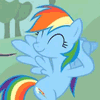 Size: 100x100 | Tagged: safe, screencap, character:rainbow dash, episode:fall weather friends, g4, my little pony: friendship is magic, animated, cropped, dancing, solo