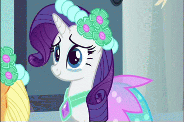 Size: 371x247 | Tagged: safe, screencap, character:applejack, character:rarity, episode:a canterlot wedding, g4, my little pony: friendship is magic, animated, cropped, crying, handkerchief, offscreen character, reaction image, solo focus, teary eyes, wavy mouth