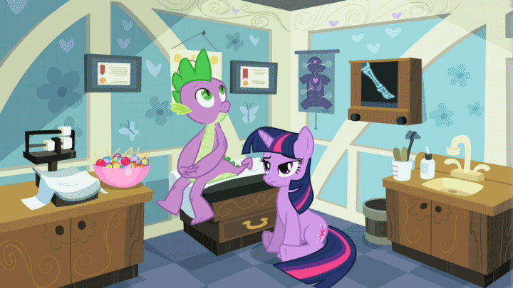 Size: 720x405 | Tagged: safe, screencap, character:spike, character:twilight sparkle, episode:secret of my excess, g4, my little pony: friendship is magic, animated, mama twilight, older, teenage spike