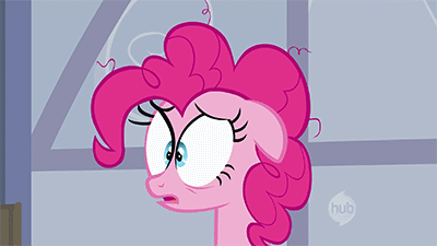 Size: 400x225 | Tagged: safe, screencap, character:pinkie pie, episode:baby cakes, g4, my little pony: friendship is magic, animated, crying, floppy ears, hub logo, messy mane, ocular gushers, pinkie cry, sad, sitting, solo