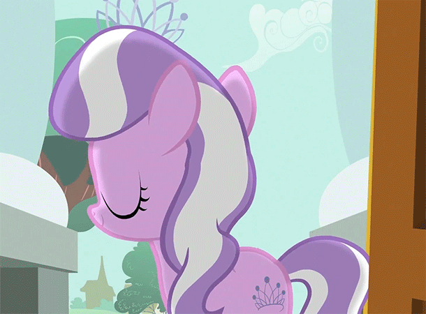 Size: 610x450 | Tagged: safe, screencap, character:diamond tiara, episode:ponyville confidential, g4, my little pony: friendship is magic, animated, cute, diamondbetes, solo