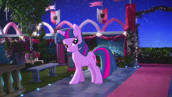 Size: 960x540 | Tagged: safe, official, screencap, character:twilight sparkle, character:twilight sparkle (unicorn), species:pony, species:unicorn, bedroom eyes, commercial, lidded eyes, looking at you, ponies in real life, smiling, solo