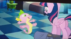 Size: 845x467 | Tagged: safe, screencap, character:spike, character:twilight sparkle, character:twilight sparkle (alicorn), species:alicorn, equestria girls:equestria girls, g4, my little pony:equestria girls, butt, featureless crotch, out of context, plot, tail stand