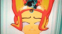 Size: 216x121 | Tagged: safe, screencap, character:sunset satan, character:sunset shimmer, equestria girls:equestria girls, g4, my little pony:equestria girls, animated, crying, demon, glowing eyes, low quality, solo, sunset satan, transformation