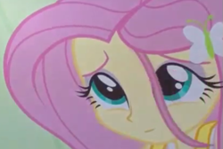 Size: 561x376 | Tagged: safe, screencap, character:fluttershy, equestria girls:equestria girls, g4, my little pony:equestria girls, cute, inverted mouth, solo