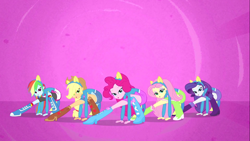 Size: 1366x768 | Tagged: safe, screencap, character:applejack, character:fluttershy, character:pinkie pie, character:rainbow dash, character:rarity, equestria girls:equestria girls, g4, my little pony:equestria girls, eyeshadow, lidded eyes